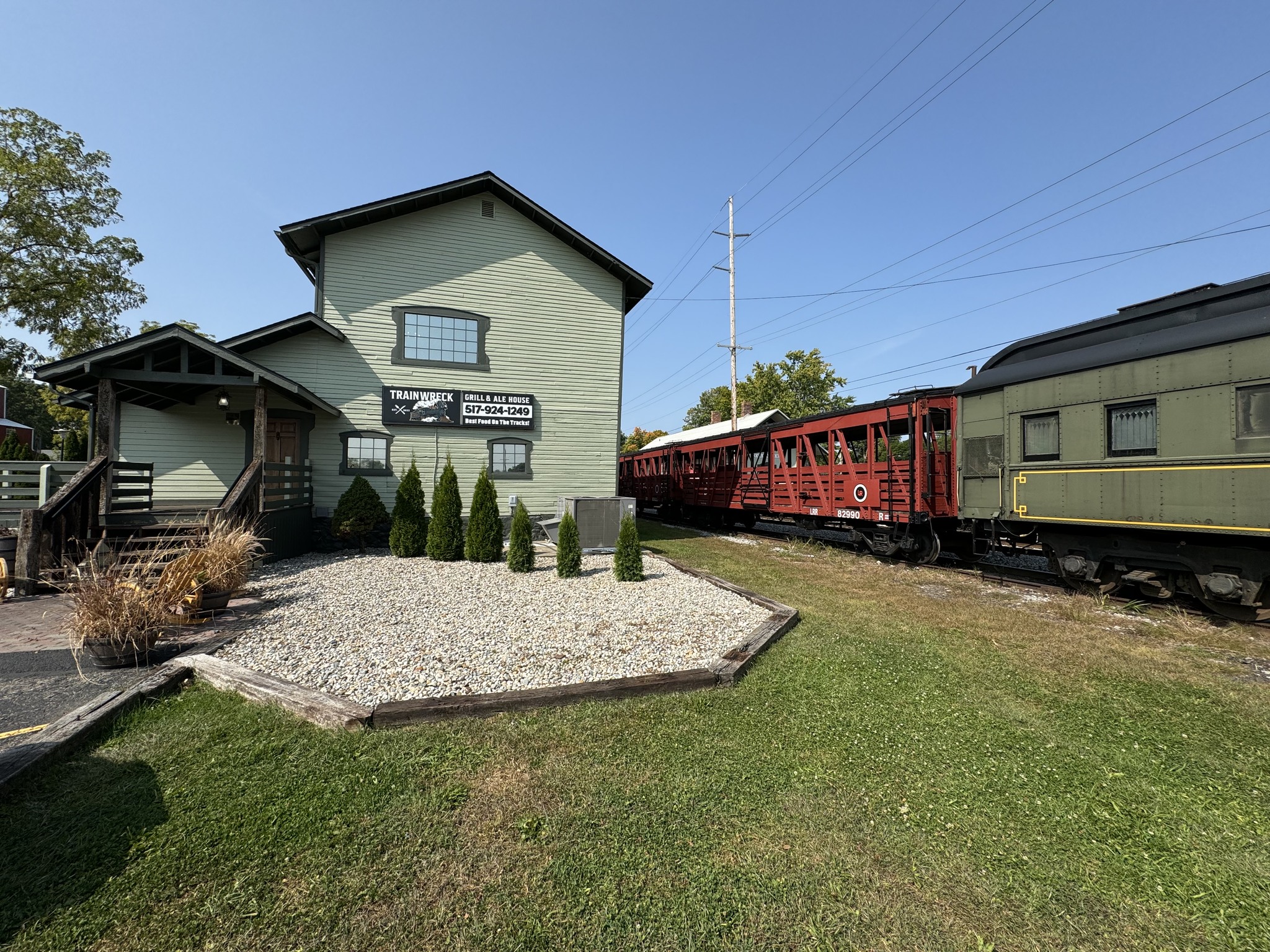 Trainwreck Grill & Ale House in Coldwater, Michigan, restored in the historic freight house